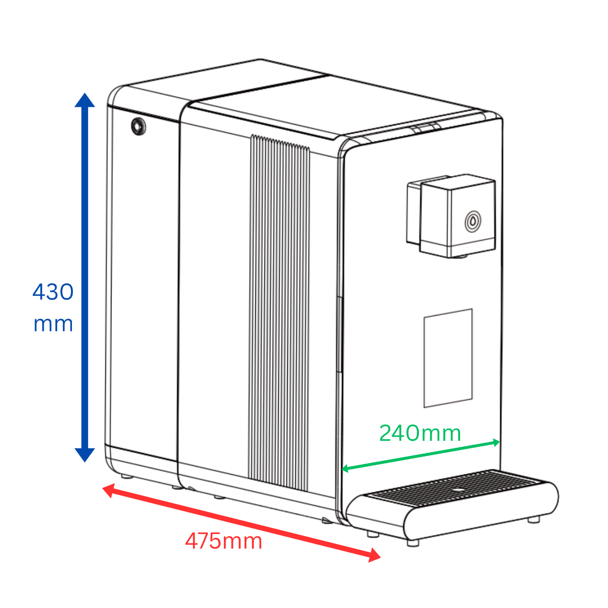 Osmio Zero 3.0 - Dimensions Diagram